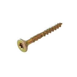 FLAT CSK HEAD 6 LOBE CHIPBOARD SCREW WITH REAMER T30 6X50 FLAT CSK HEAD 6 LOBE CHIPBOARD SCREW WITH REAMER T30 6X50
