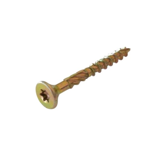 FLAT CSK HEAD 6 LOBE CHIPBOARD SCREW WITH REAMER T30 6X50