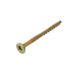 FLAT CSK HEAD 6 LOBE CHIPBOARD SCREW WITH REAMER T30 6X60 FLAT CSK HEAD 6 LOBE CHIPBOARD SCREW WITH REAMER T30 6X60