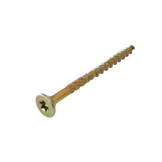 FLAT CSK HEAD 6 LOBE CHIPBOARD SCREW WITH REAMER T30 6X60