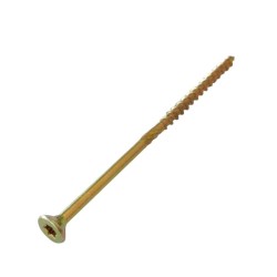 FLAT CSK HEAD 6 LOBE CHIPBOARD SCREW WITH REAMER T30 6X140 FLAT CSK HEAD 6 LOBE CHIPBOARD SCREW WITH REAMER T30 6X140