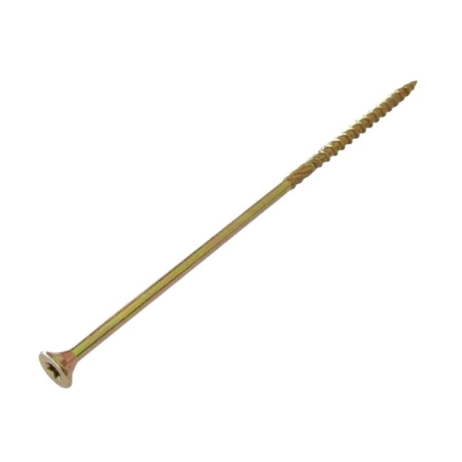 FLAT CSK HEAD 6 LOBE CHIPBOARD SCREW WITH REAMER T30 6X180