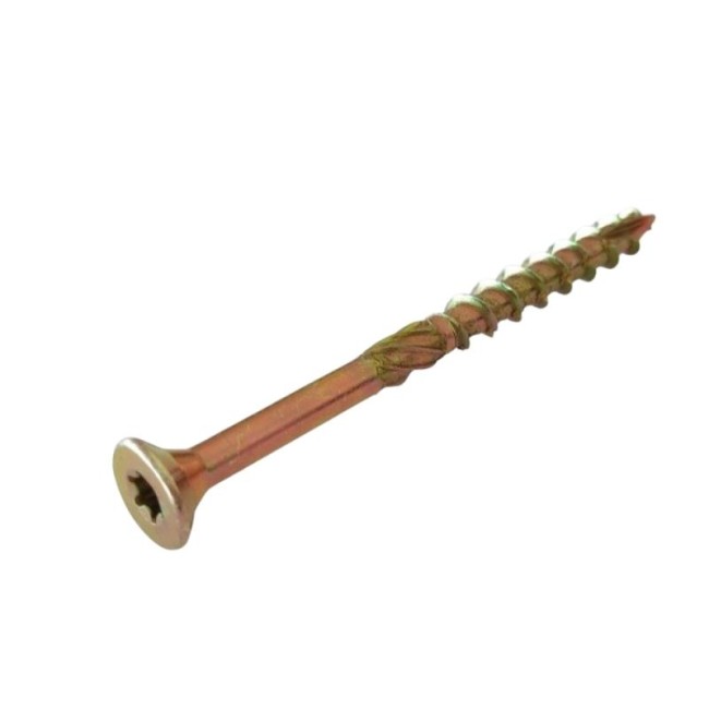 FLAT CSK HEAD 6 LOBE CHIPBOARD SCREW WITH REAMER T40 8Χ100