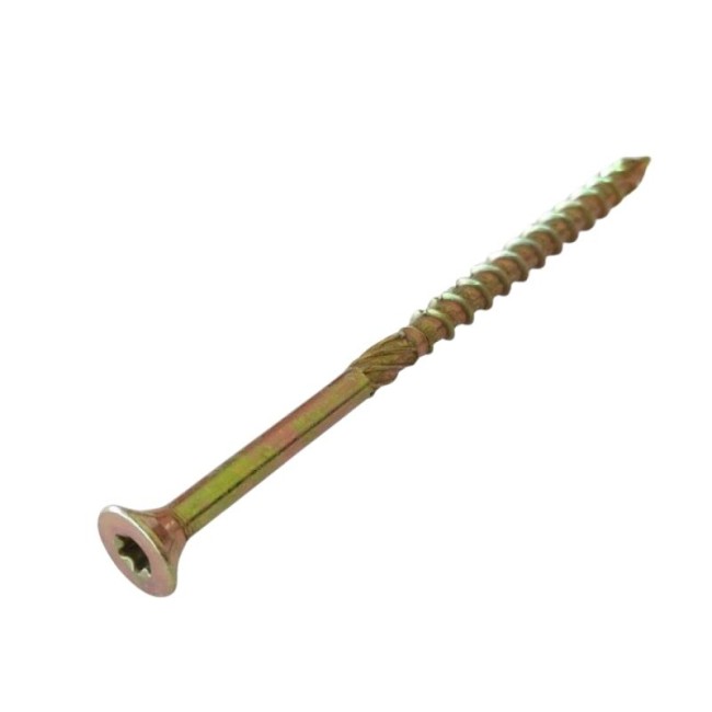 FLAT CSK HEAD 6 LOBE CHIPBOARD SCREW WITH REAMER T40 8Χ140