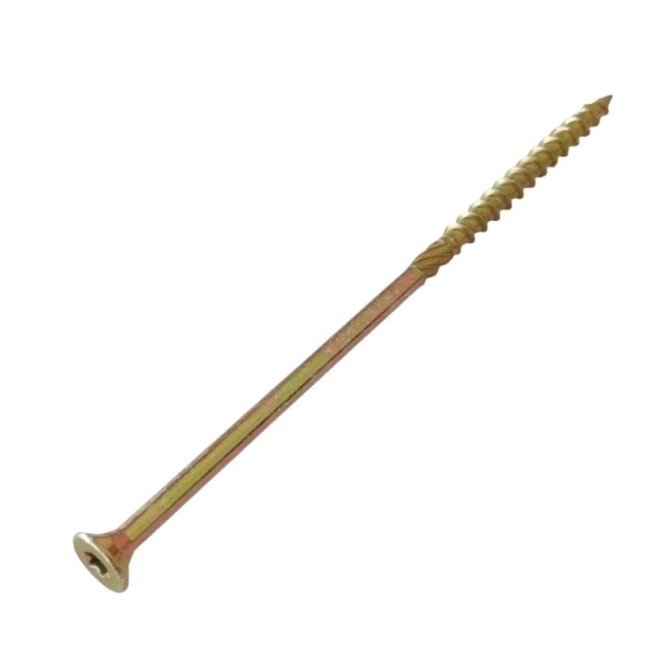 FLAT CSK HEAD 6 LOBE CHIPBOARD SCREW WITH REAMER T40 8Χ200