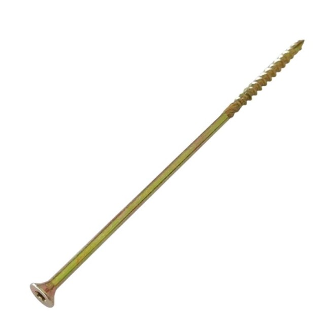 FLAT CSK HEAD 6 LOBE CHIPBOARD SCREW WITH REAMER T40 8Χ240