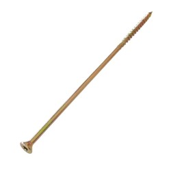 FLAT CSK HEAD 6 LOBE CHIPBOARD SCREW WITH REAMER T40 8Χ260 FLAT CSK HEAD 6 LOBE CHIPBOARD SCREW WITH REAMER T40 8Χ260