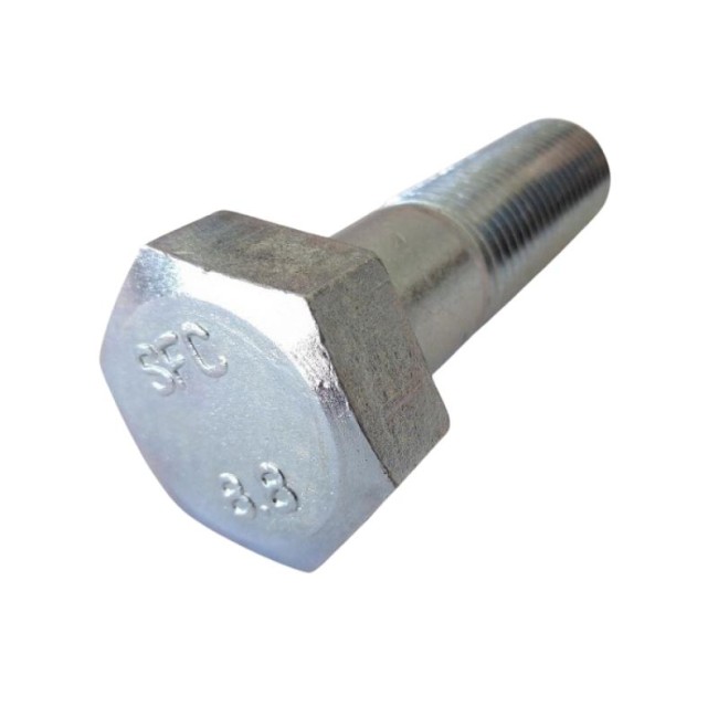 GALV. HEX.HEAD BOLTS (NO FULL THREAD) METRIC DIN.931/8.8 M27X100 ΜΜ.