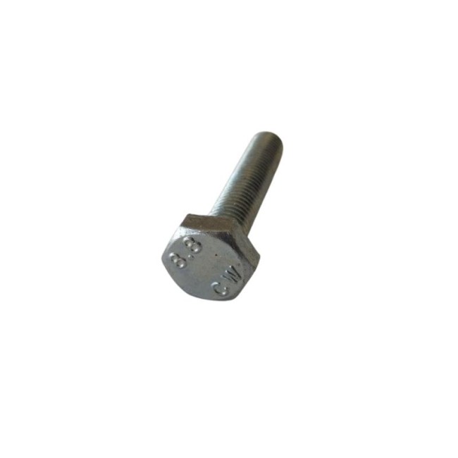 GALV. HEX. HEAD BOLTS (FULL THREAD) METRIC DIN.933/8.8 M10X55 ΜΜ.