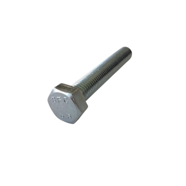 GALV. HEX. HEAD BOLTS (FULL THREAD) METRIC DIN.933/8.8 M12X80 ΜΜ.