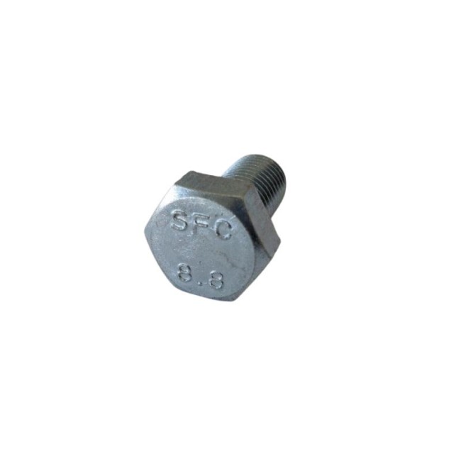 GALV. HEX. HEAD BOLTS (FULL THREAD) METRIC DIN.933/8.8 M16X30 ΜΜ.