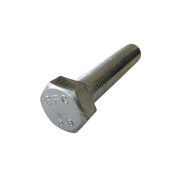 GALV. HEX. HEAD BOLTS (FULL THREAD) METRIC DIN.933/8.8 M16X80 ΜΜ.