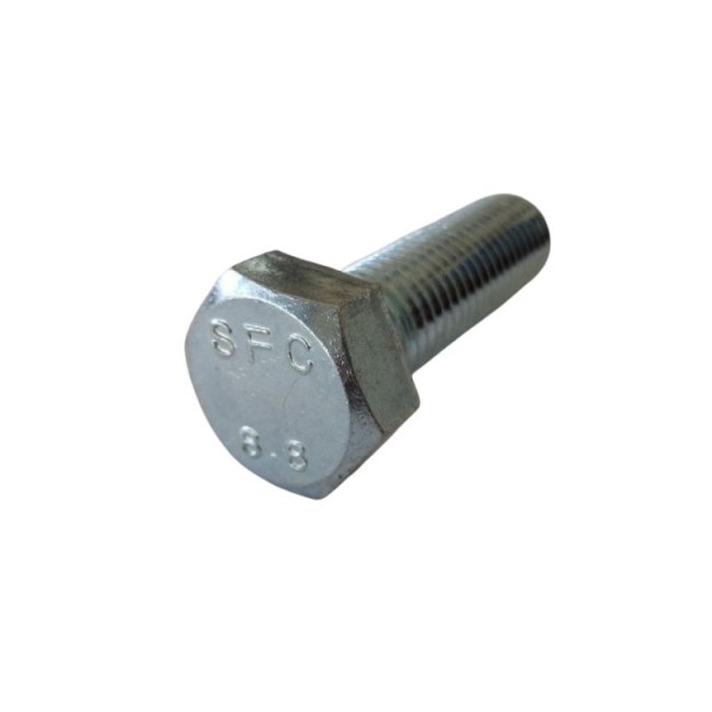 GALV. HEX. HEAD BOLTS (FULL THREAD) METRIC DIN.933/8.8 M18X60 ΜΜ.