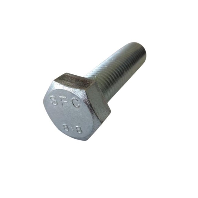 GALV. HEX. HEAD BOLTS (FULL THREAD) METRIC DIN.933/8.8 M18X70 ΜΜ.