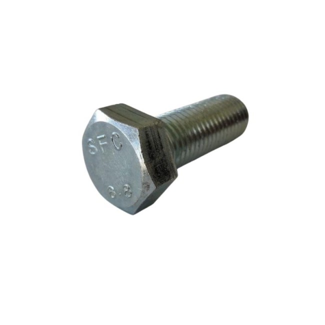 GALV. HEX. HEAD BOLTS (FULL THREAD) METRIC DIN.933/8.8 M20X55 ΜΜ.