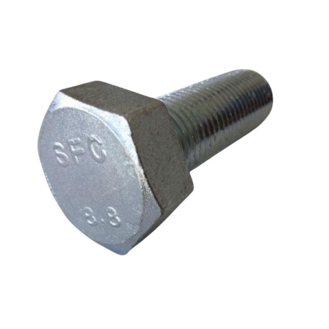 GALV. HEX. HEAD BOLTS (FULL THREAD) METRIC DIN.933/8.8 M27X80 ΜΜ.