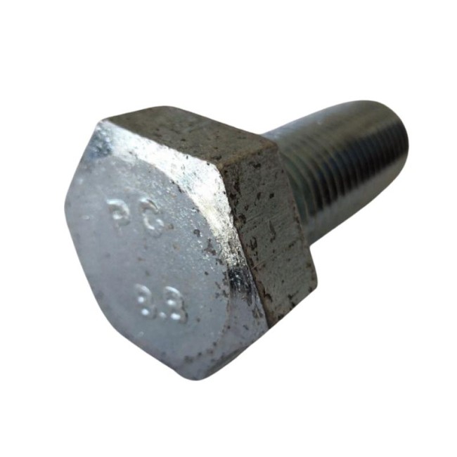 GALV. HEX. HEAD BOLTS (FULL THREAD) METRIC DIN.933/8.8 M30X80 ΜΜ.