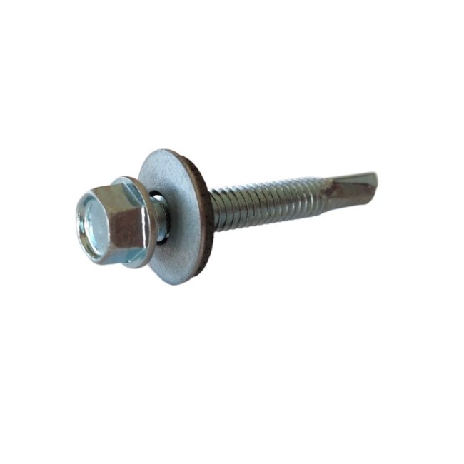 SELF DRILLING SCREWS H.W.H WITH WASHER EPDM 1/4X16 mm.(D.C 8) 5.5X40 ΜΜ.