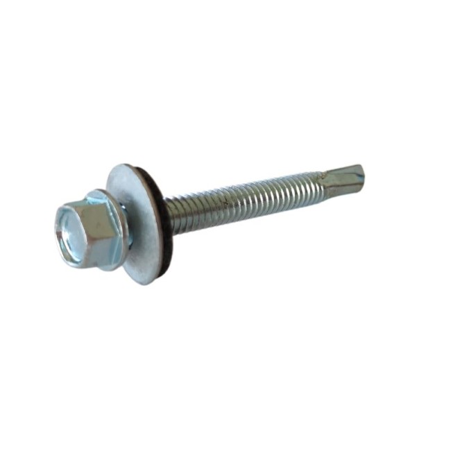 SELF DRILLING SCREWS H.W.H WITH WASHER EPDM 1/4X16 mm.(D.C 8) 5.5X50 ΜΜ.