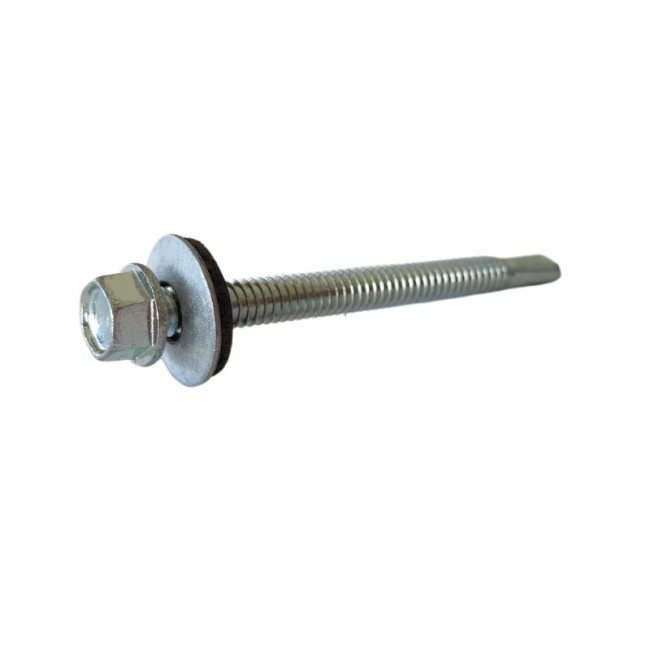 SELF DRILLING SCREWS H.W.H WITH WASHER EPDM 1/4X16 mm.(D.C 8) 5.5X60 ΜΜ.