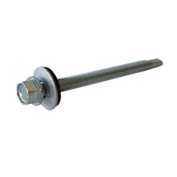 SELF DRILLING SCREWS H.W.H WITH WASHER EPDM 1/4X16 mm.(D.C 8) 5.5X75 ΜΜ. SELF DRILLING SCREWS H.W.H WITH WASHER EPDM 1/4X16 mm.(D.C 8) 5.5X75 ΜΜ.
