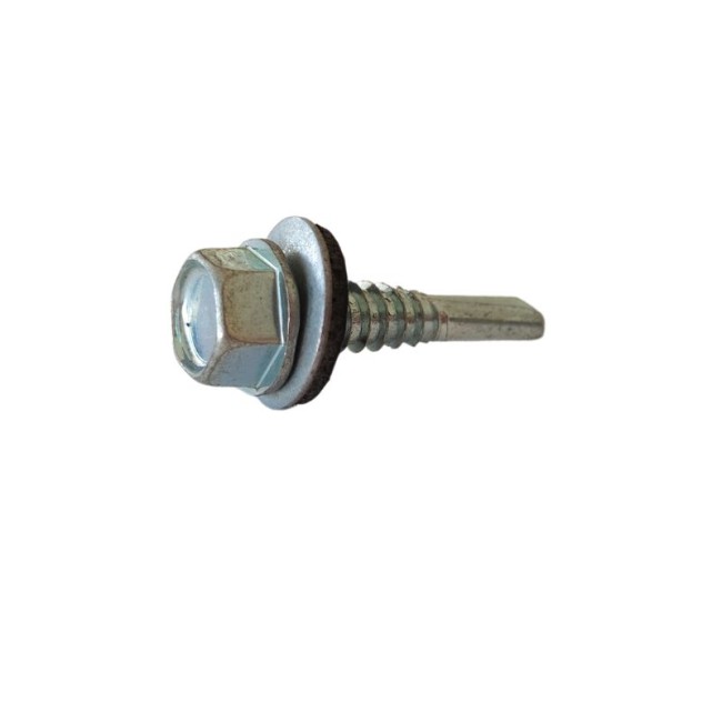 SELF DRILLING SCREWS H.W.H WITH WASHER EPDM 1/4X16 mm.(D.C 10) 6.3X30 ΜΜ.