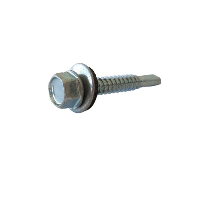 SELF DRILLING SCREWS H.W.H WITH WASHER EPDM 1/4X16 mm.(D.C 10) 6.3X40 ΜΜ.