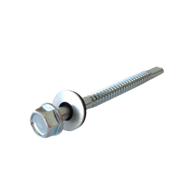 SELF DRILLING SCREWS H.W.H WITH WASHER EPDM 1/4X16 mm.(D.C 10) 6.3X80 ΜΜ.