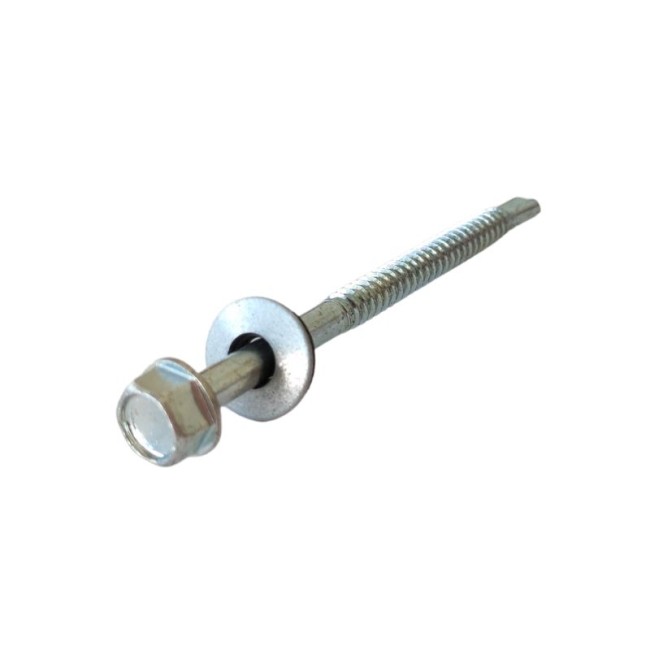 SELF DRILLING SCREWS H.W.H WITH WASHER EPDM 1/4X16 mm.(D.C 10) 6.3X90 ΜΜ.