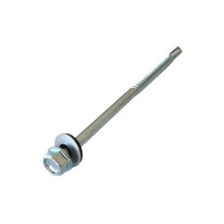 SELF DRILLING SCREWS H.W.H WITH WASHER EPDM 1/4X16 mm.(D.C 10) 6.3X120 ΜΜ. SELF DRILLING SCREWS H.W.H WITH WASHER EPDM 1/4X16 mm.(D.C 10) 6.3X120 ΜΜ.