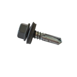 SELF DRILLING SCREWS H.W.H Z/P WITH WASHER EPDM 1/4X16 mm.GREY (R.7012)(D.C 10) 6.3X25 ΜΜ. SELF DRILLING SCREWS H.W.H Z/P WITH WASHER EPDM 1/4X16 mm.GREY (R.7012)(D.C 10) 6.3X25 ΜΜ.