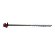 SELF DRILLING SCREWS H.W.H WITH WASHER EPDM 1/4X16 mm.RED (R.3016)(D.C 10) 6.3X130 ΜΜ.