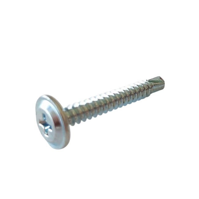 SELF DRILLING SCREW PLILLIPS WAFER HEAD GALV. NORMAL DRILL POINT PH2 (D.C 4) 4.3X32 MM.