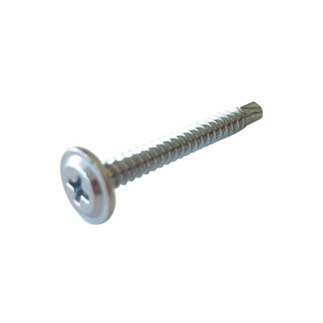 SELF DRILLING SCREW PLILLIPS WAFER HEAD GALV. NORMAL DRILL POINT PH2 (D.C 4) 4.3X38 MM.