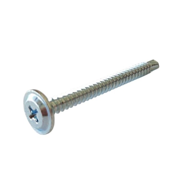 SELF DRILLING SCREW PLILLIPS WAFER HEAD GALV. NORMAL DRILL POINT PH2 (D.C 4) 4.3X48 MM.