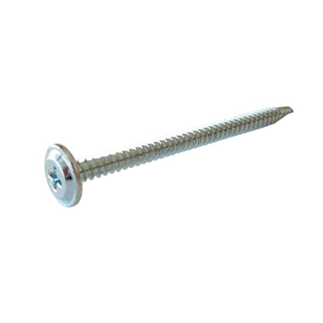 SELF DRILLING SCREW PLILLIPS WAFER HEAD GALV. NORMAL DRILL POINT PH2 (D.C 4) 4.3X60 MM.