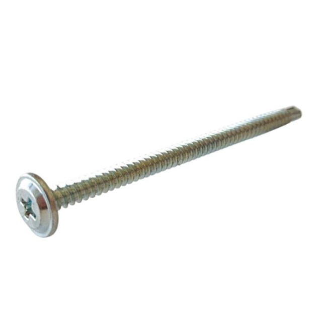 SELF DRILLING SCREW PLILLIPS WAFER HEAD GALV. NORMAL DRILL POINT PH2 (D.C 4) 4.3X75 MM.