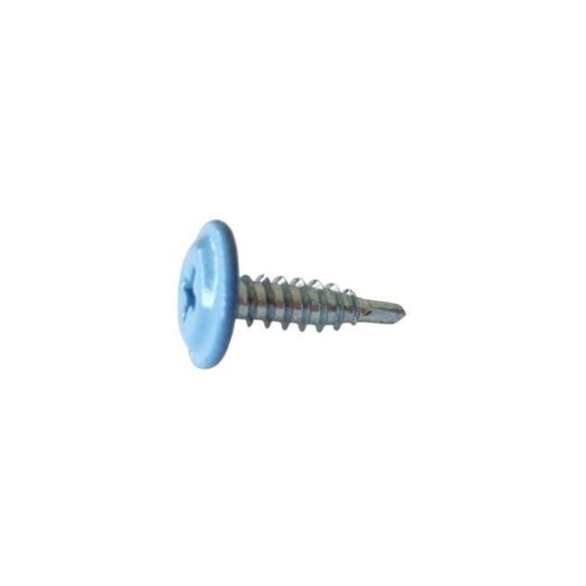 SELF DRILLING SCREW PLILLIPS WAFER HEAD BLUE (R.5024) THIN DRILL POINT PH2 (D.C 1.5) 4.2X16 MM.