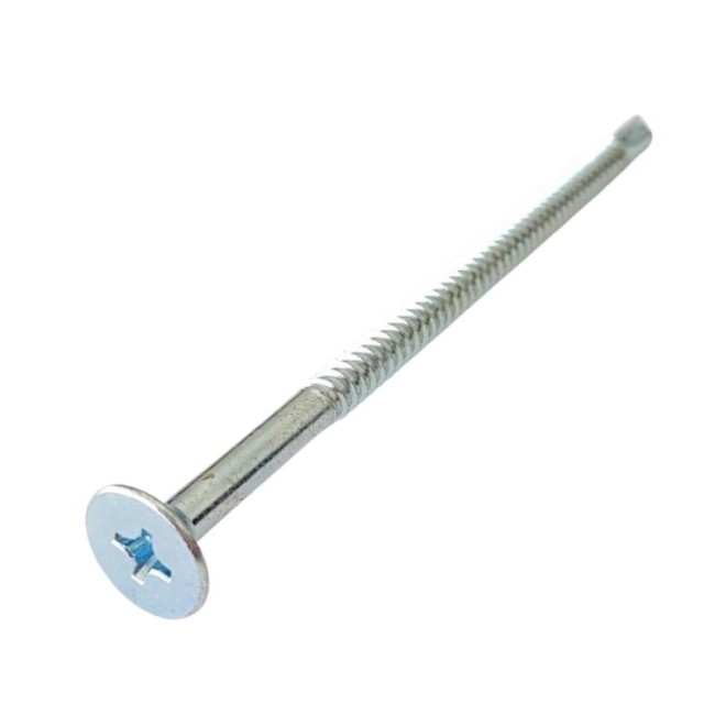 SELF DRILL. SCREW PHILLIPS WAFER HEAD WITH LARGE WASHER N.D.P Z/P PH3 (D.C 10) 6.3X120 MM.