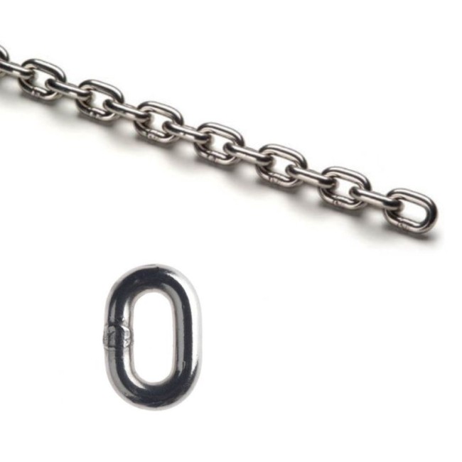 INDUSTRIAL CHAIN INOX Α4-316 DIN.766 CALIBRATE (18.5X17) 5.0 mm.