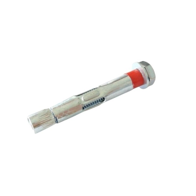 SLEEVE ANCHORS GALV. EXPANDED WITH HEX.BOLT 3D WASHER AND PLASTIC RED RING  (Φ10) M8X60 MM.