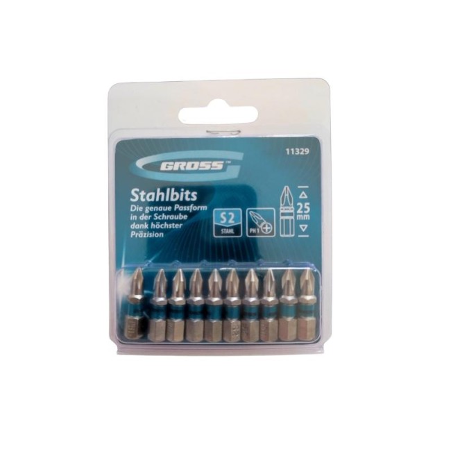 BIT SET 1/4X25 mm.(10PCS.) PH1