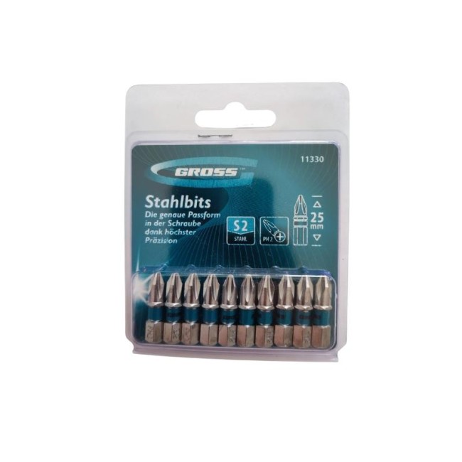 BIT SET 1/4X25 mm.(10PCS) PH2