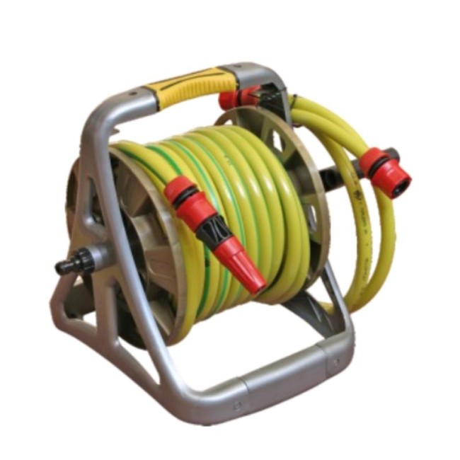 PLASTIC WHEELED REEL WITH RUBBER 1/2