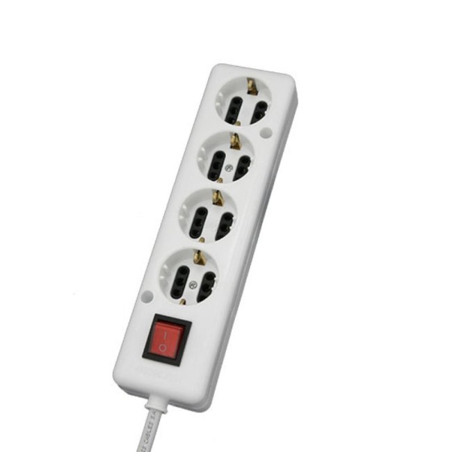 ANGLED ACCESS 4 WAY SOCKETS WITH CABLE & SWITCH (3X1.5)  3M.