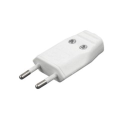 EURO MALE PLUG (WHITE) EURO MALE PLUG (WHITE)