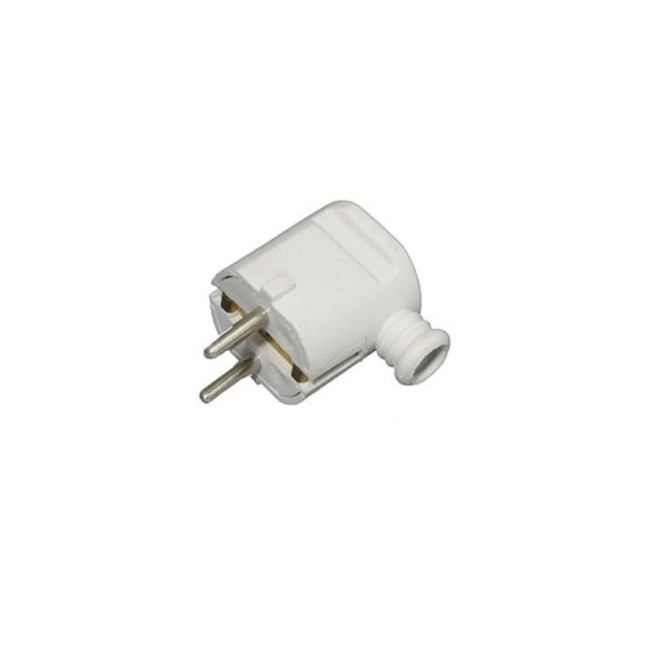 ANGLED MALE PLUG  WHITE