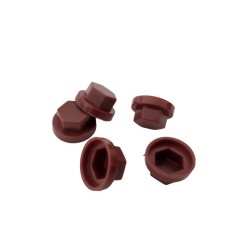 COLOURED HDPE CAP FOR HEX HEAD SCREW RED (R.3009)  10 MM. COLOURED HDPE CAP FOR HEX HEAD SCREW RED (R.3009)  10 MM.
