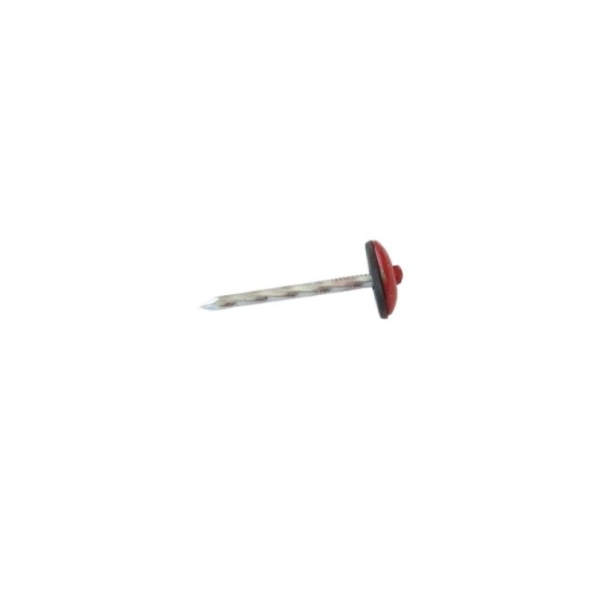 TWISTED ROOFING NAILS WITH WASHER & UMBRELLA HEAD RED 3.7X50 MM.