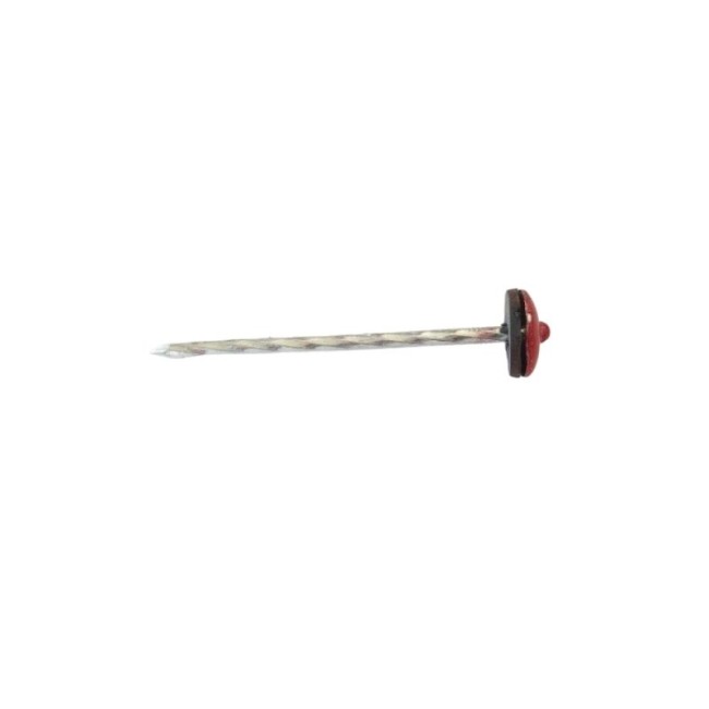 TWISTED ROOFING NAILS WITH WASHER & UMBRELLA HEAD RED 3.7X90 MM.